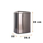 سطل زباله دلفین مدل EV-12-ltr بادبزنی